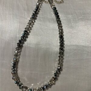 Elegant Silver Crystal Necklace